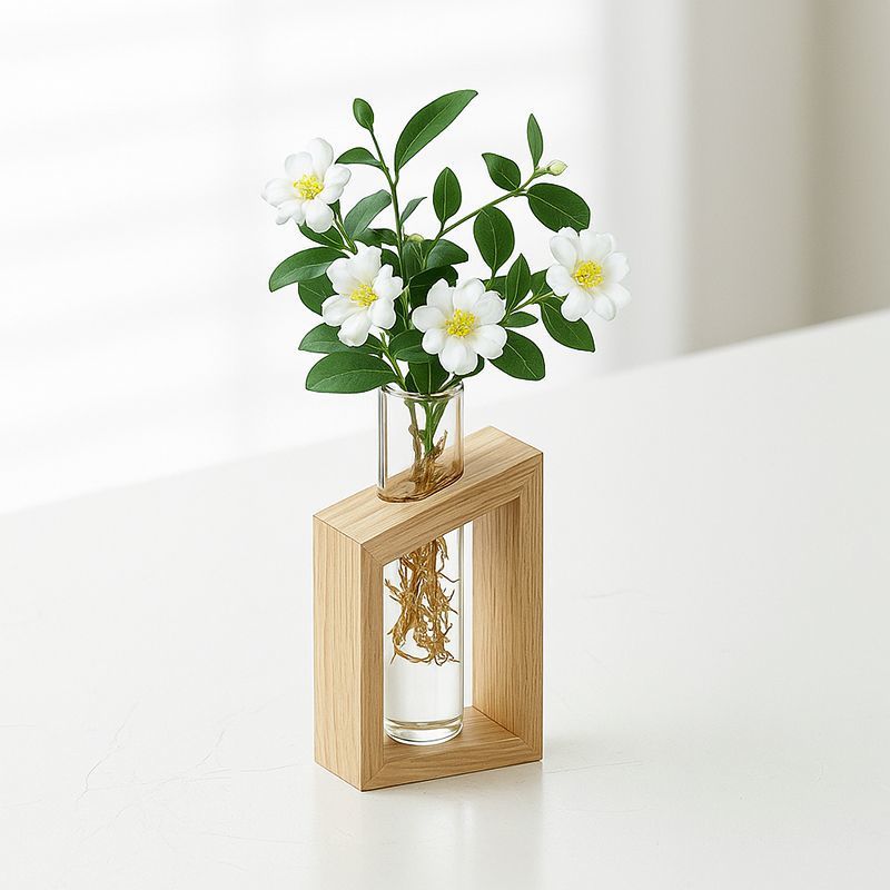 Elegant Glass Plant Holder Set for Home Decor