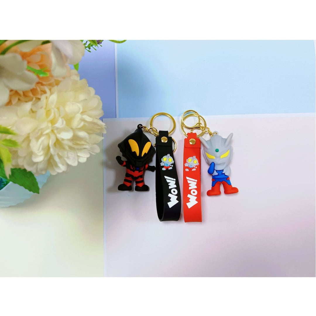 Unisex keychain made of flexible silicone with unique character design Bowlift