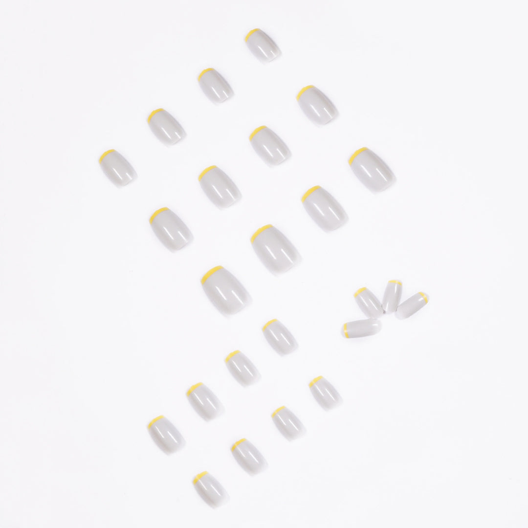Artistic nail extensions with modern French-tip design Stornfield