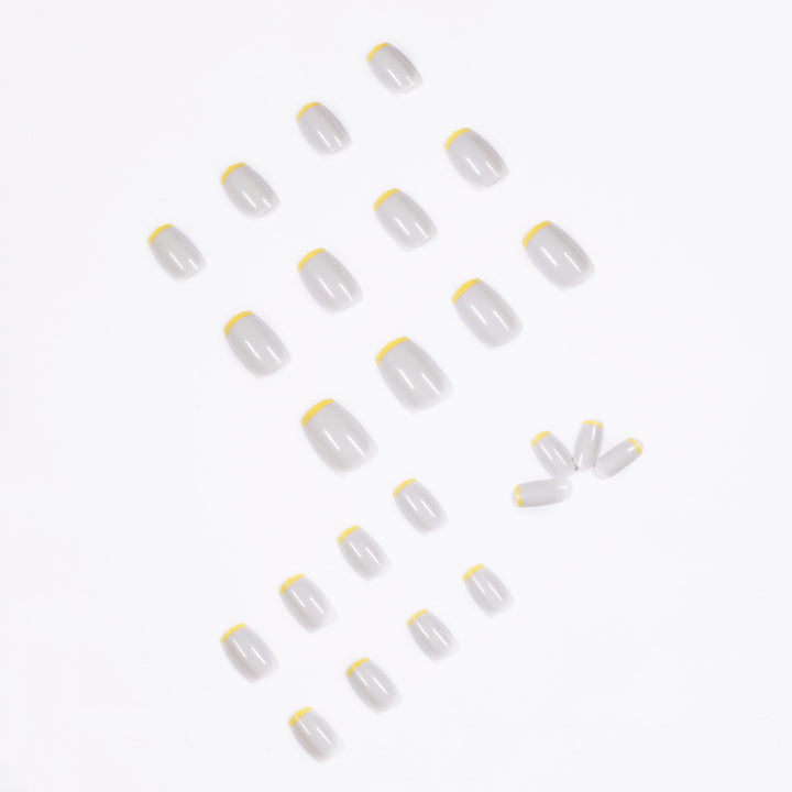 Artistic nail extensions with modern French-tip design Stornfield