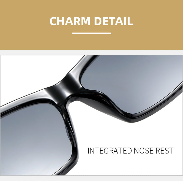 Women's trendy oversized sunglasses with innovative transparent frame Stornfield