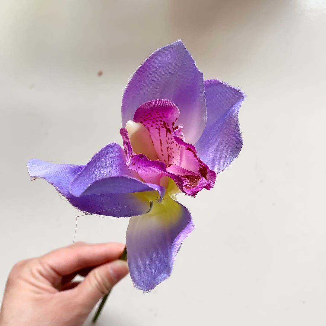 Faux Orchid Flower Stem