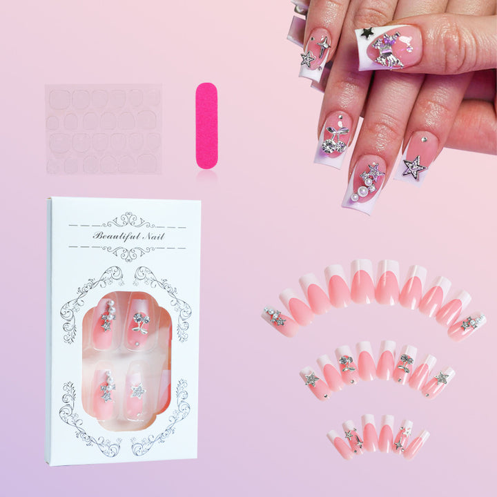 Nail art set with decorative flower and glitter motifs Stornfield
