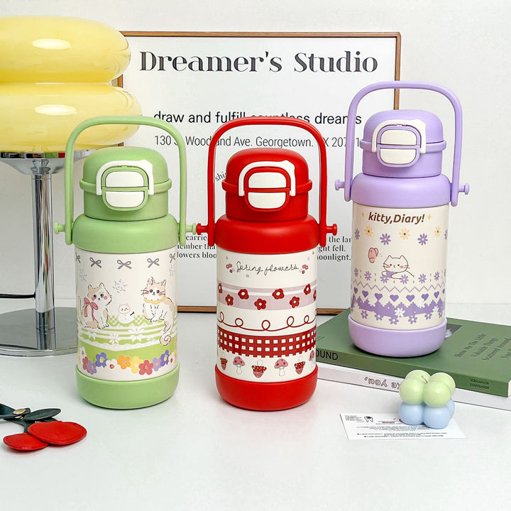Ladies Insulated Thermos Bottle with Cute Animal Design Stornfield