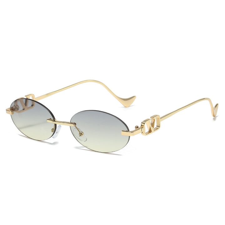 Stylish Oval Frame Sunglasses with Decorative Accents Stornfield