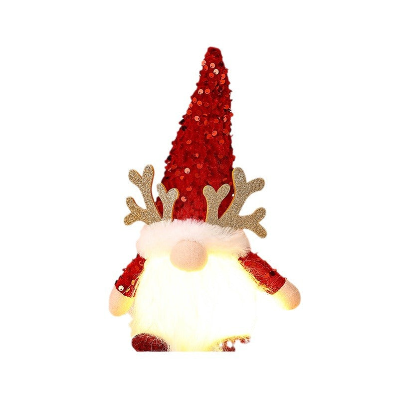 Decorative Christmas gnome figure with LED lighting Stornfield