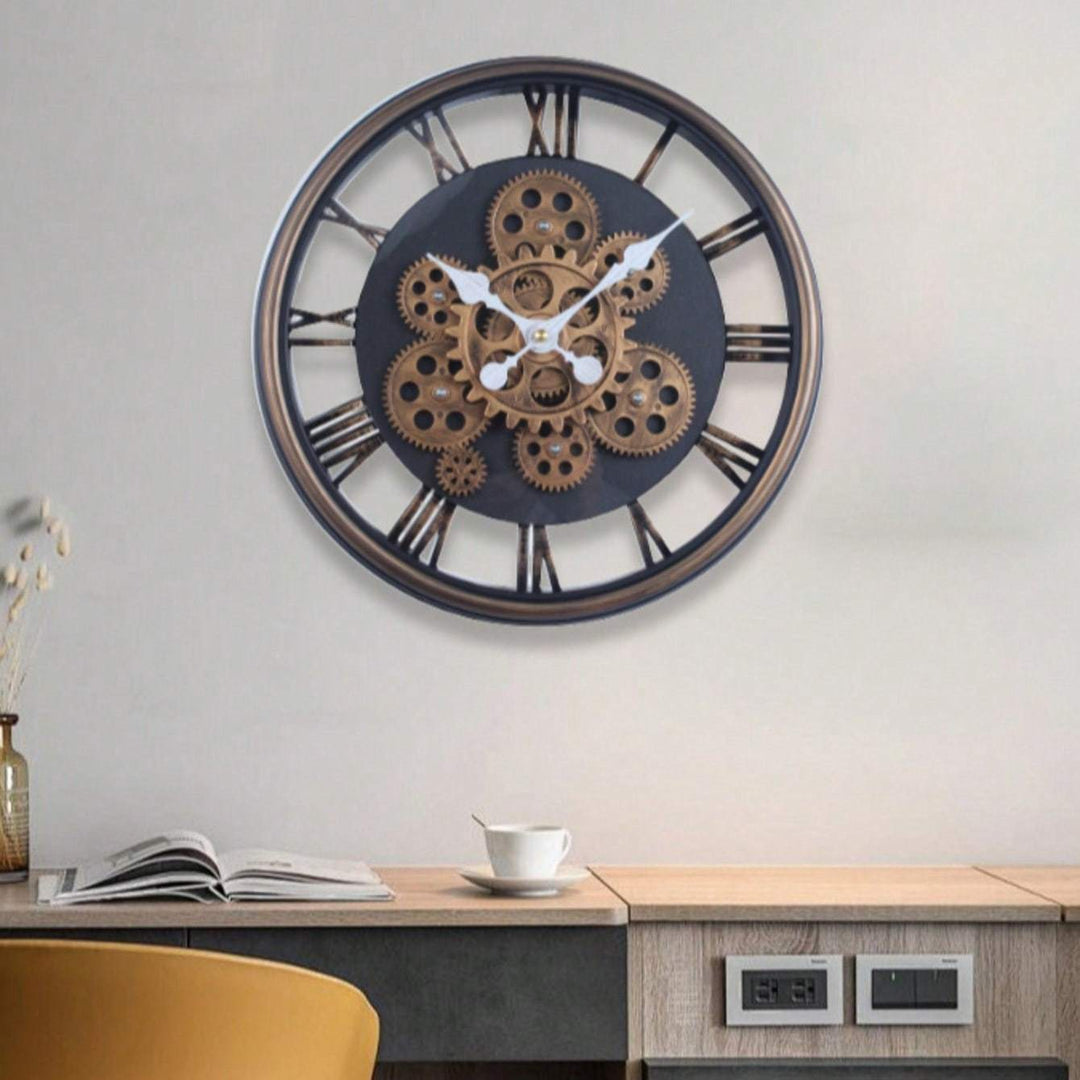 Wall Clock in Industrial Steampunk Design Stornfield