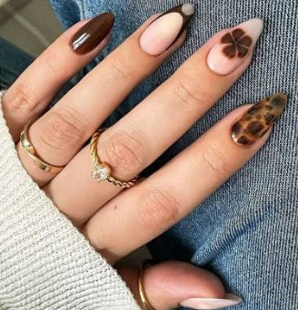 Floral Articulated Acrylic Nail Extensions Stornfield