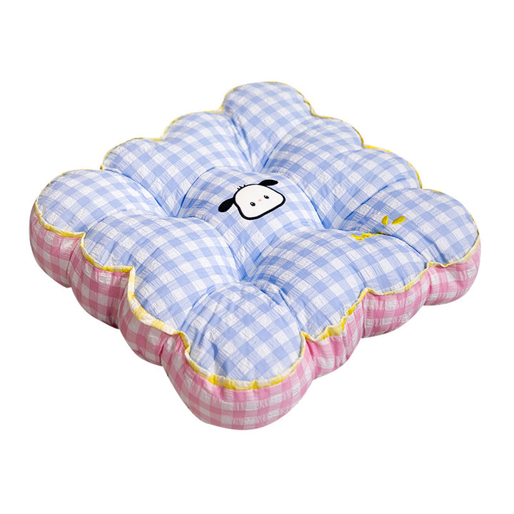 Padded seat cushion with floral motif Stornfield