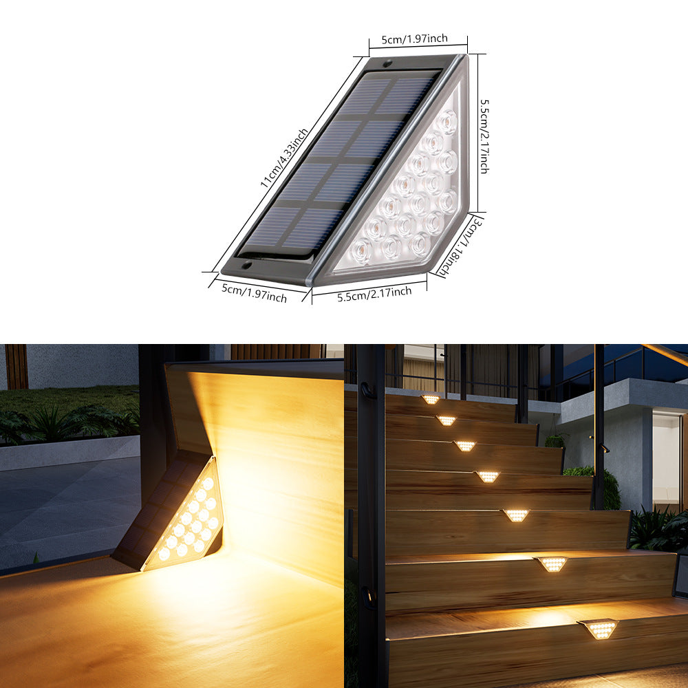 Triangular Solar Powered LED Corner Step Light Stornfield