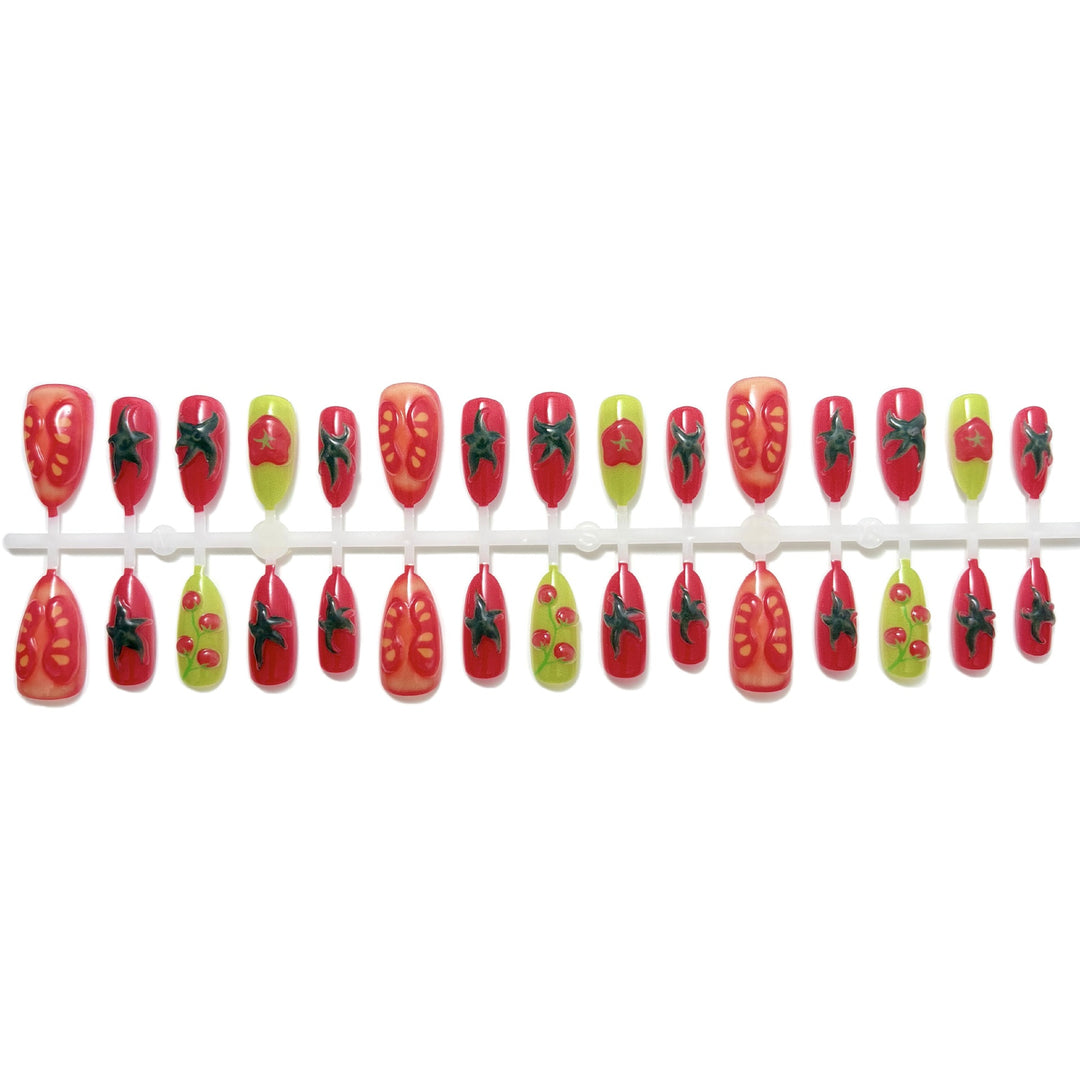 Creative Vegetable-Themed Press-On Nails