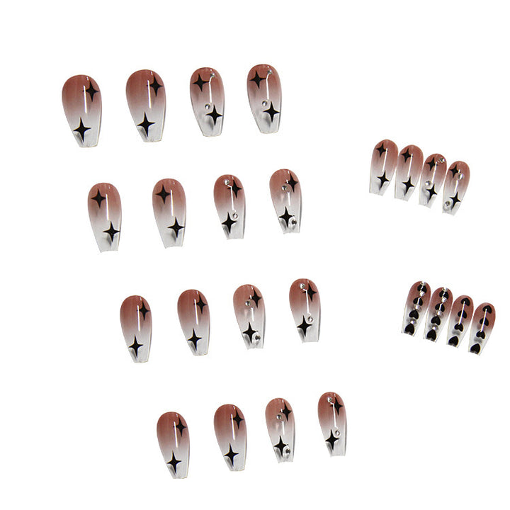 Trendy artificial nails with star design Stornfield