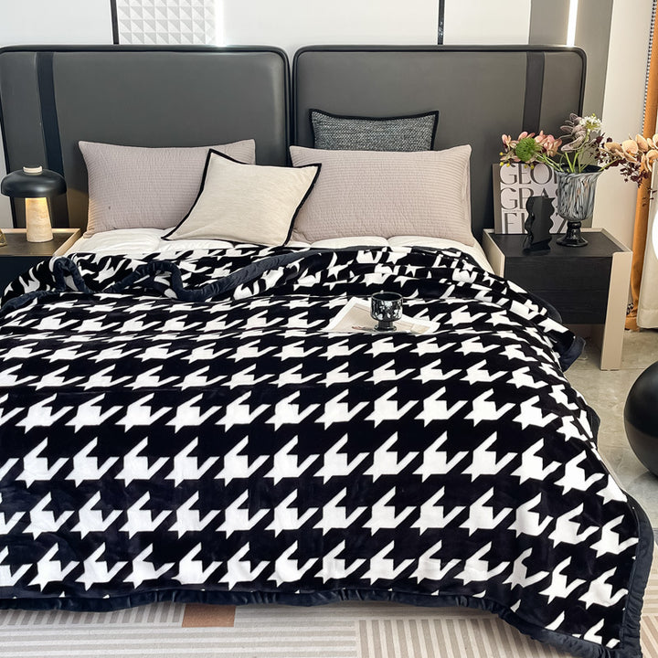 Floral Patterned Fleece Throw Blanket Stornfield