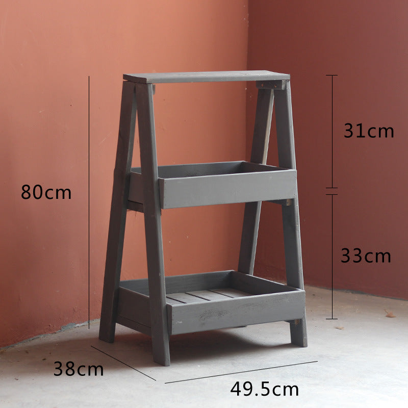 Multifunctional Wooden Step Ladder Stornfield