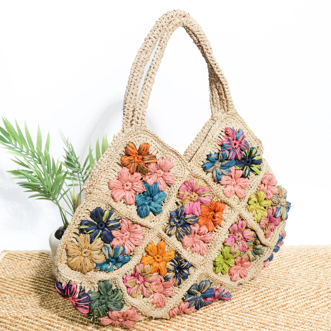 Handcrafted crossbody bag with floral decorative embroidery Stornfield
