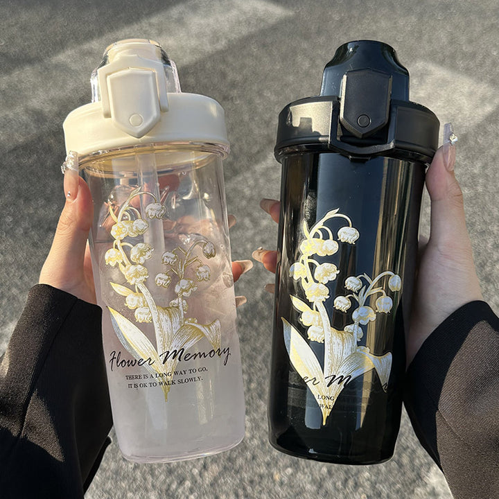 Women's Insulated Drinking Bottle with Elegant Flower Design Stornfield