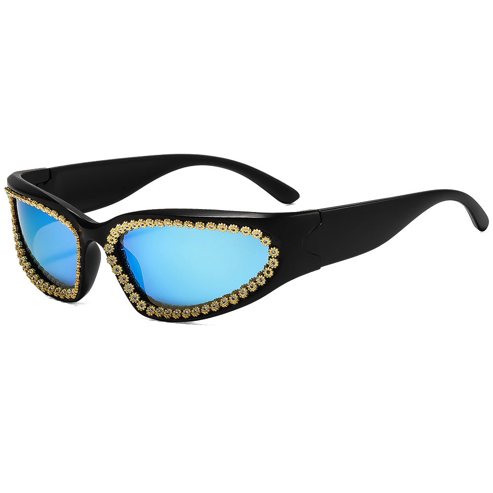 Women’s fashionable sunglasses with glamorous crystal frame Stornfield