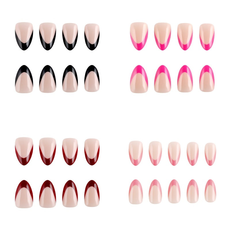 Elegant French Tip Press-On Nail Set Stornfield