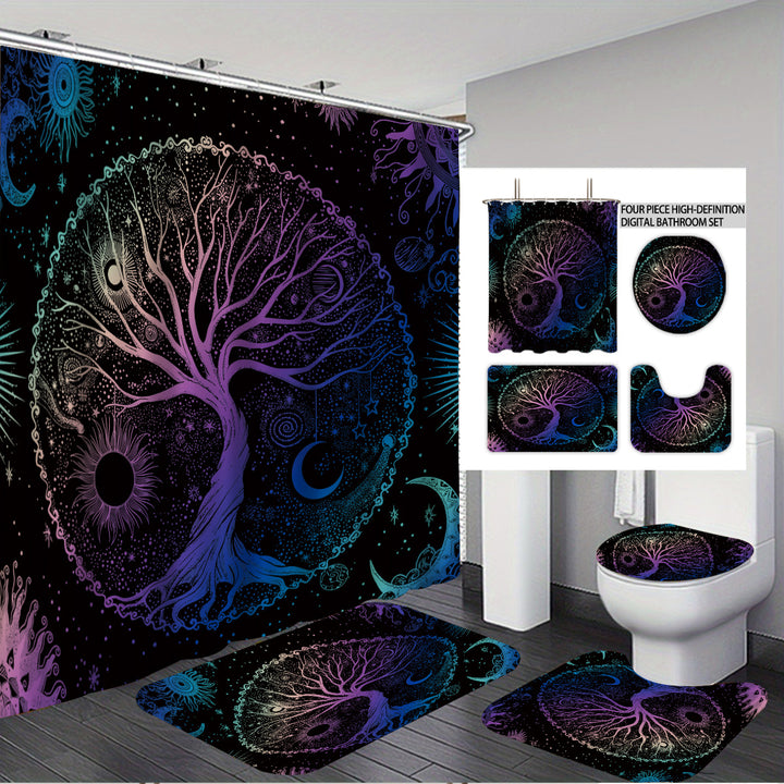 Artistic Tree Design Bathroom Set Stornfield