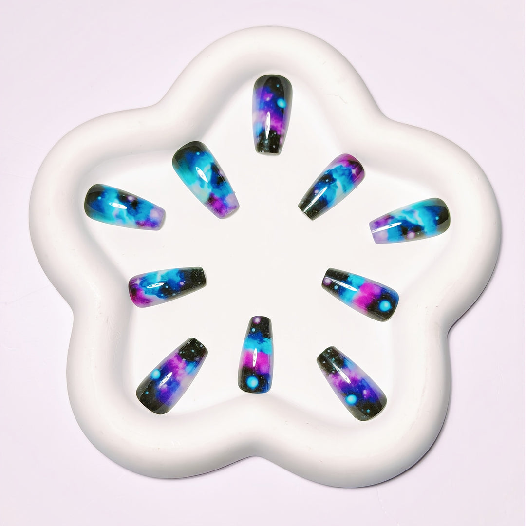 Artificial nails with Galactic Star design Stornfield