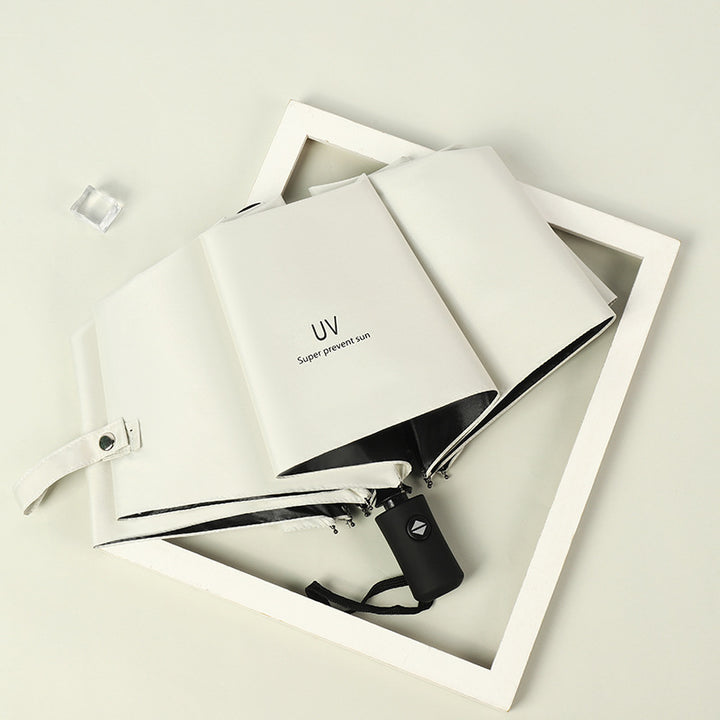 Ladies automatic folding umbrella with ergonomic handle and wind resistance Stornfield