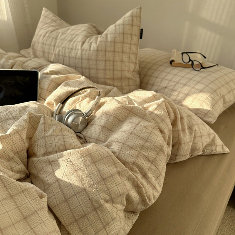 Cozy Gingham Duvet Cover Set
