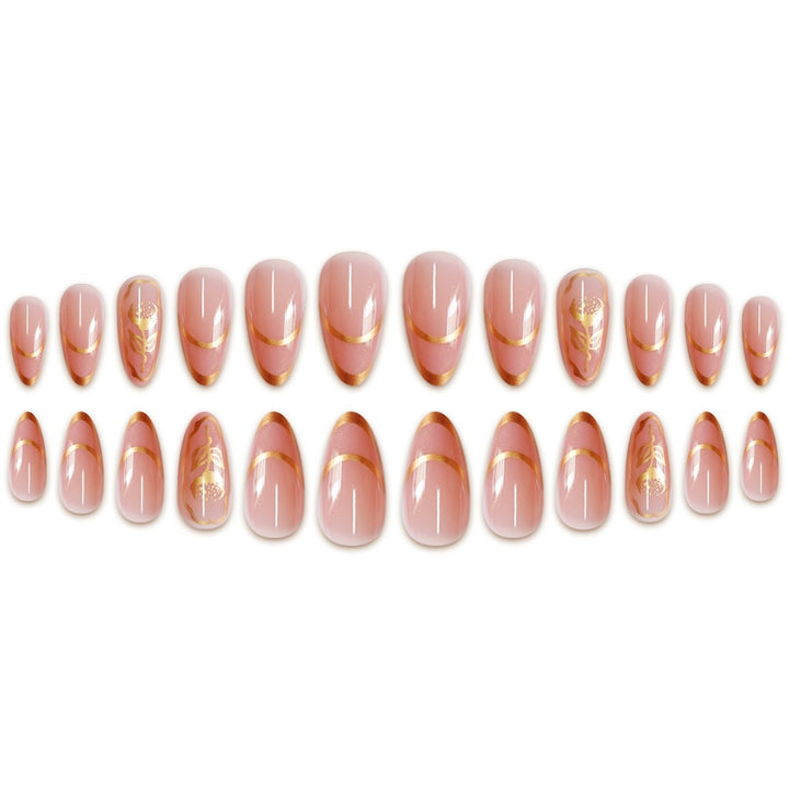 Elegant Floral Press-On Nail Set Stornfield 1787913793