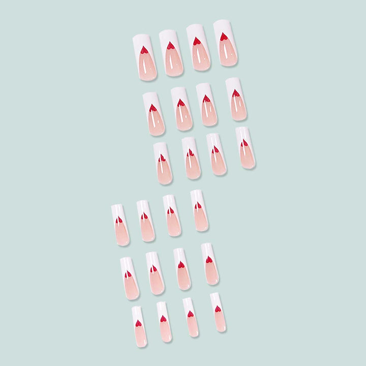 Artful nail extensions with heart design Stornfield