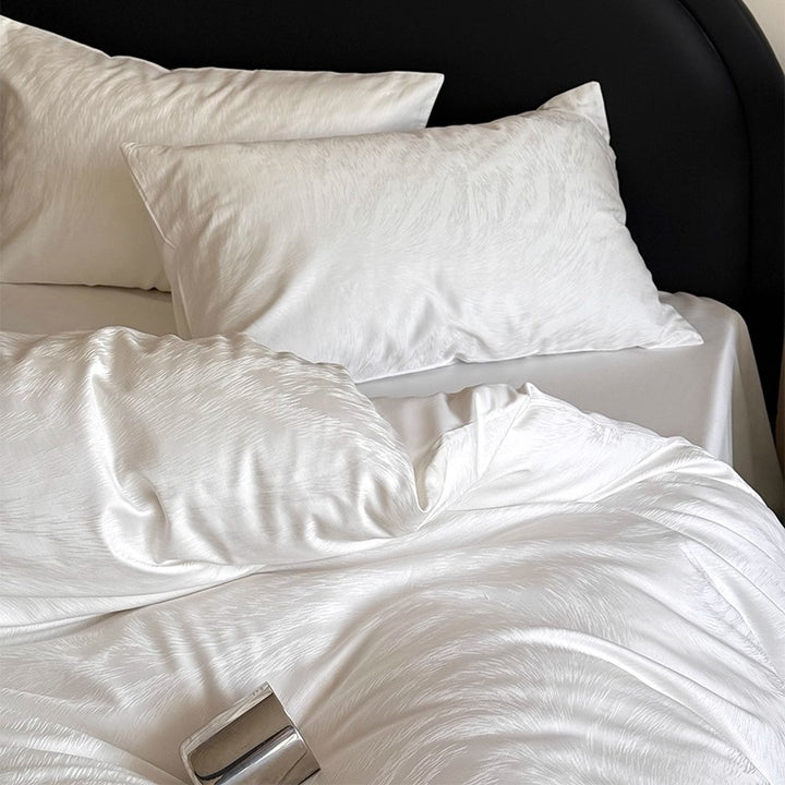 Washed Cotton Sateen Duvet Cover Set with Pillowcases