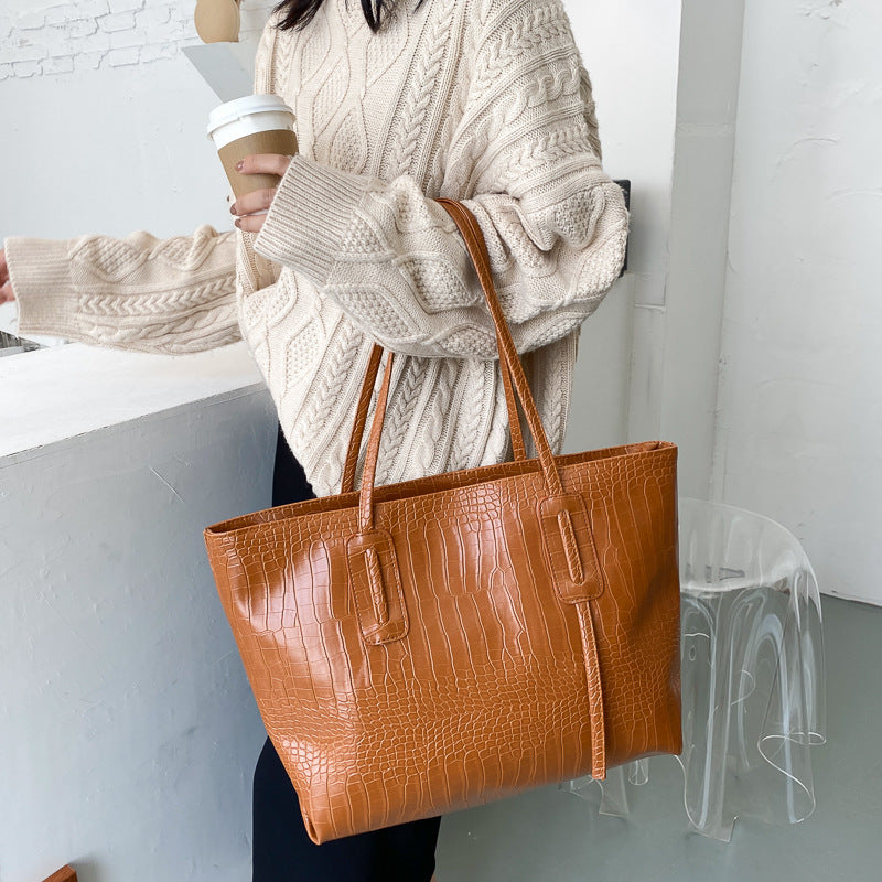 Crocodile Patterned Tote Bag