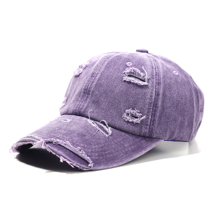 Women's washed baseball cap with destroyed look Stornfield