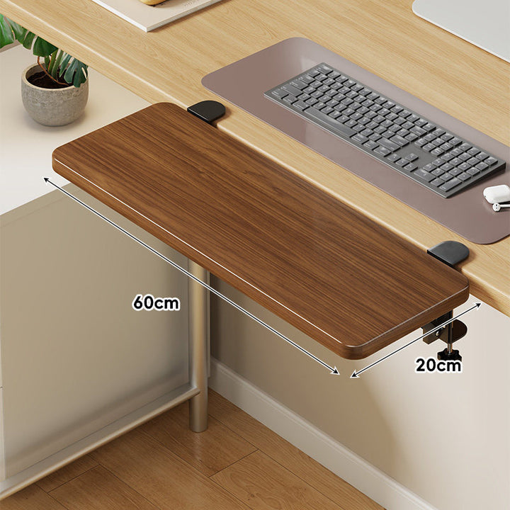 Under-Desk Sliding Keyboard Tray and Desk Extender with Smooth Glide Mount