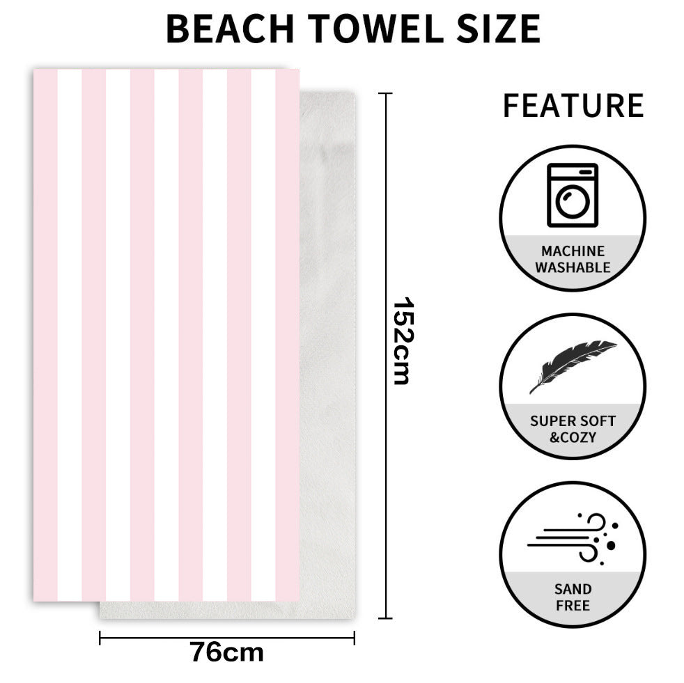 Beach towel with elegant wide stripes Stornfield