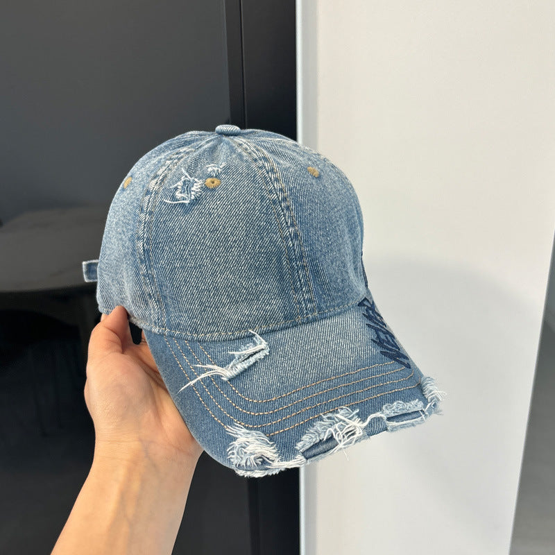 Women's Distressed Denim Baseball Cap Stornfield 1784083869