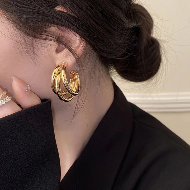 Fashionable Hoop Earrings Made of High-Quality, Polished Metal Stornfield