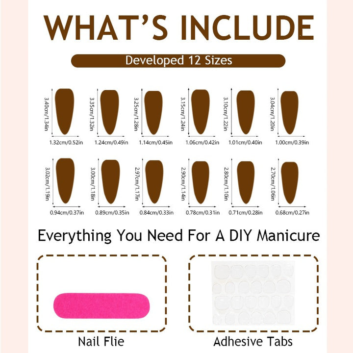 Acrylic nail set with stylish, asymmetrical designs Stornfield
