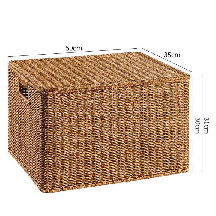 Handcrafted Rectangular Wicker Storage Box Stornfield