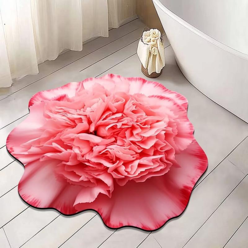 Floral Patterned Bath Mat