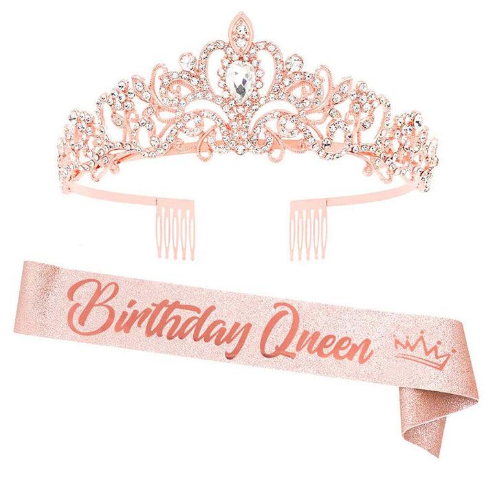 Women's festive birthday sash with glitter Stornfield