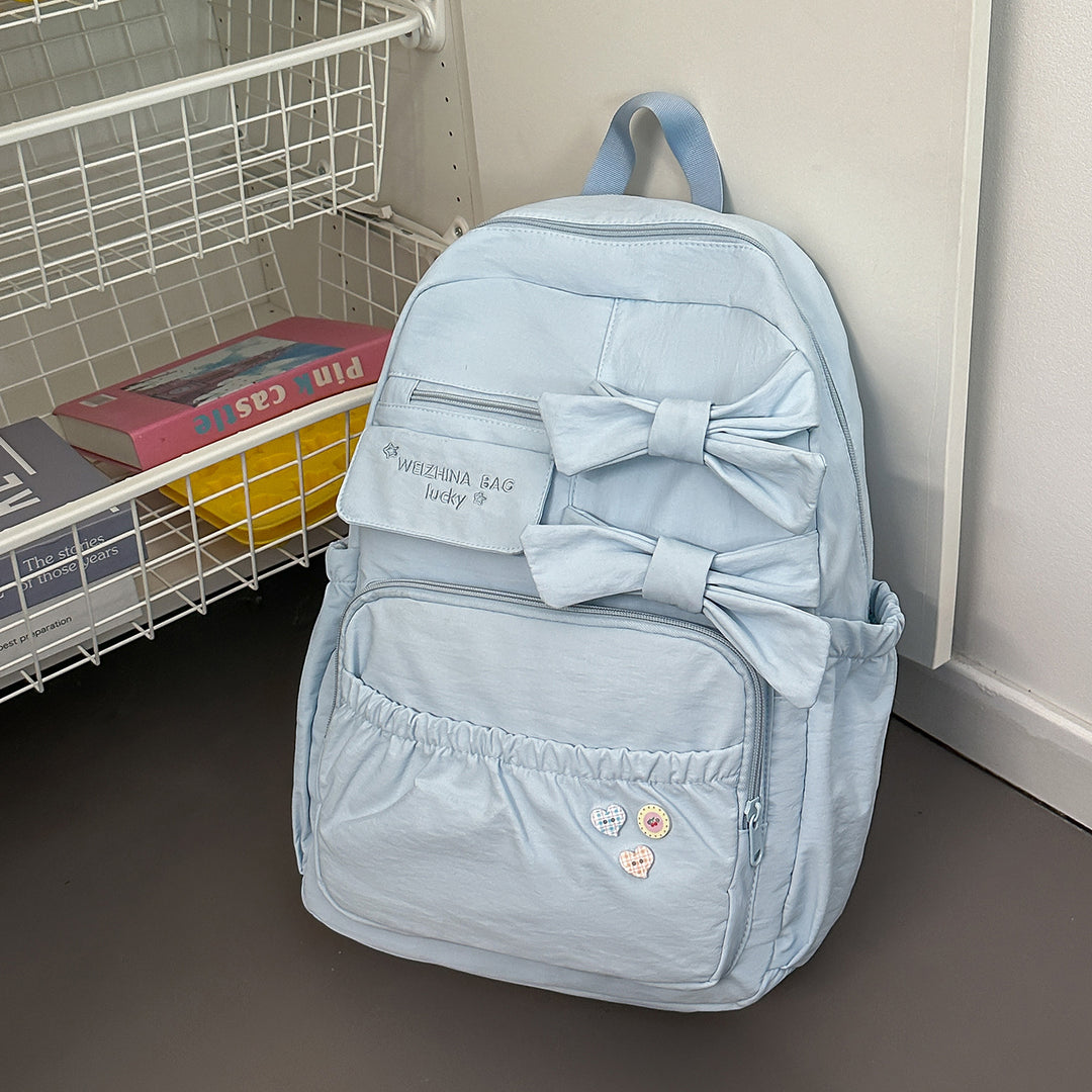 Stylish Bow-Accented Backpack Stornfield
