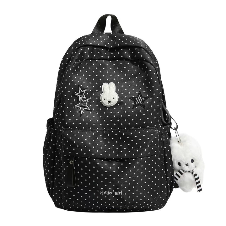 Trendy Polka Dot Canvas Backpack Stornfield