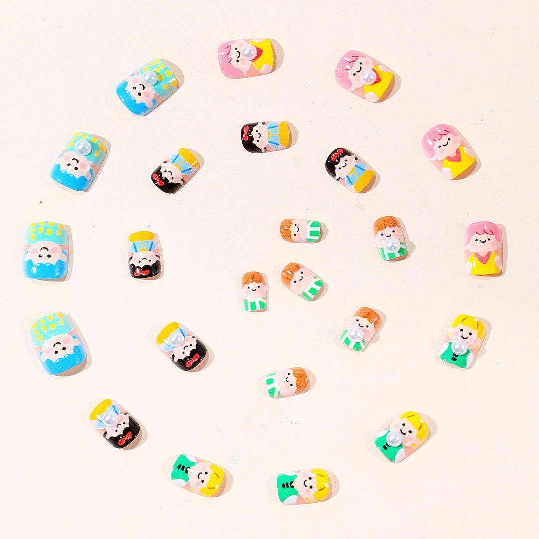 Playful Cartoon Character Nail Art Set Stornfield