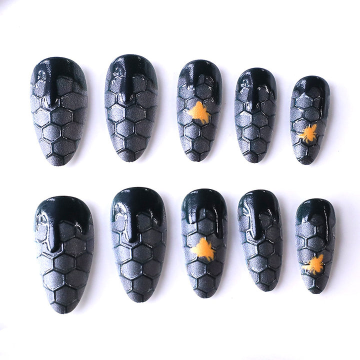 Artistic Hexagonal Nail Art Extensions Stornfield