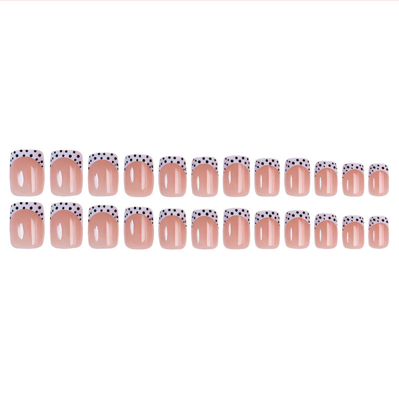Artificial nail set with elegant dots and high-gloss accents Stornfield
