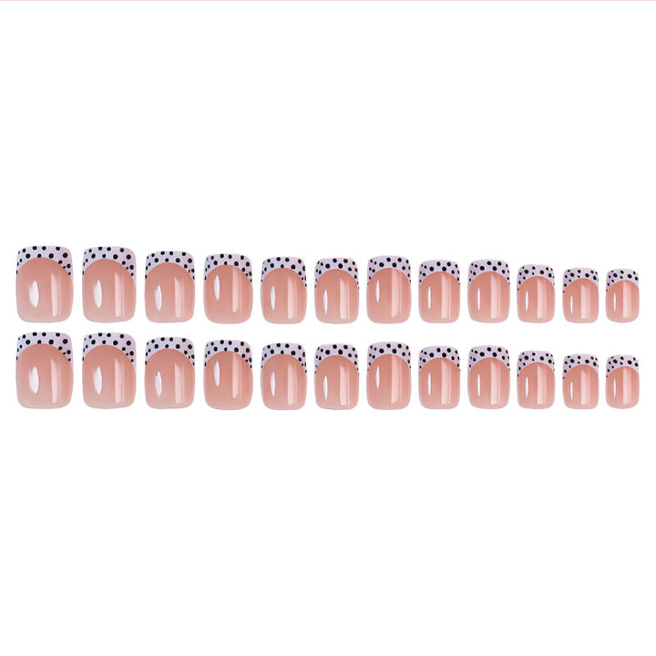 Artificial nail set with elegant dots and high-gloss accents Stornfield