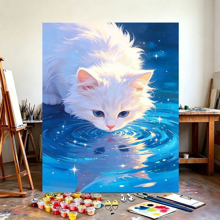 Mystical Cat-Themed Canvas Artwork Stornfield