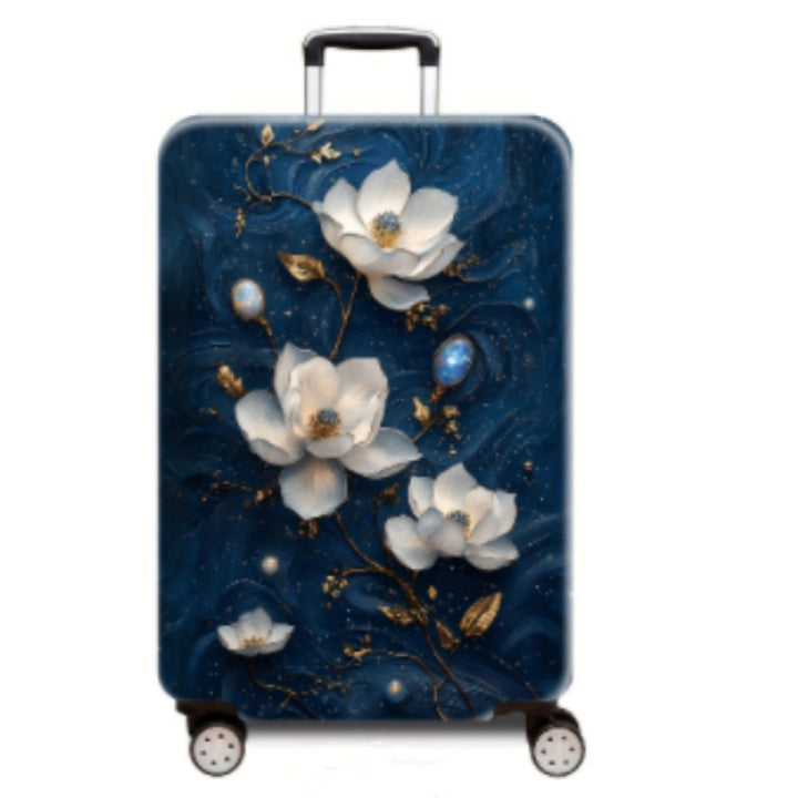 Women's hard-shell travel suitcase with elegant lotus design Stornfield