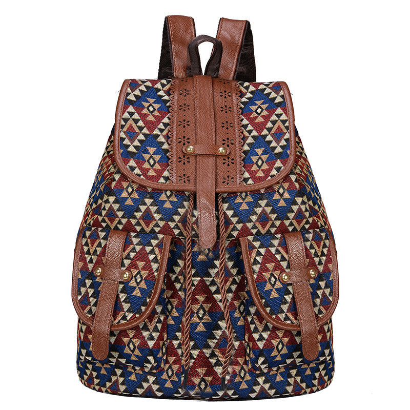 Bohemian Ethnic Print Backpack Stornfield