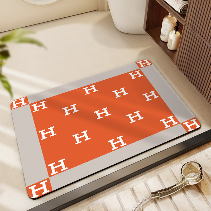 Elegant Monogrammed Bathroom Mat Stornfield