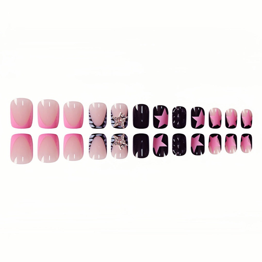 Artistic Star-Embellished Nail Art Extensions Stornfield